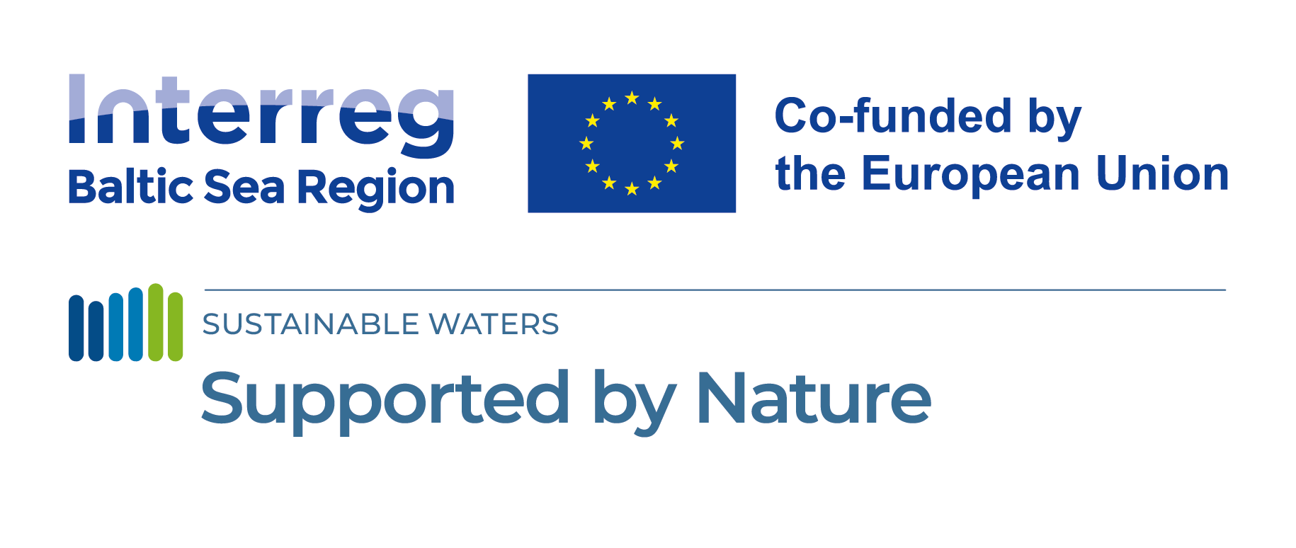 Logo Interreg Baltic Sea region / Supported by Nature